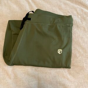 Women’s Olive Green Active Leggings with Drawstring